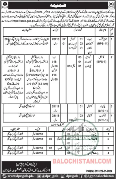 Anti Corruption Department Balochistan Jobs 2024