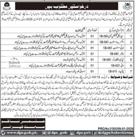 Health Department Sheerani Jobs 2026 Advertisement