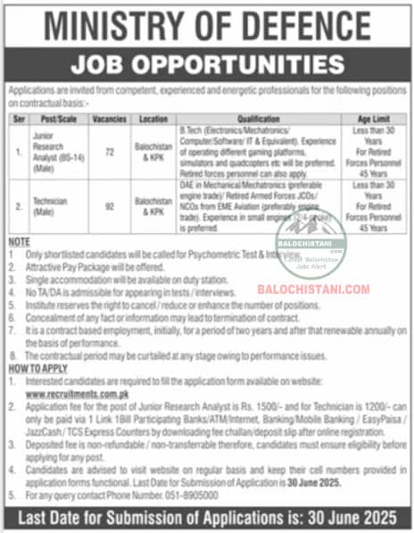 Ministry of Defence MoD Jobs 2025 Advertisement