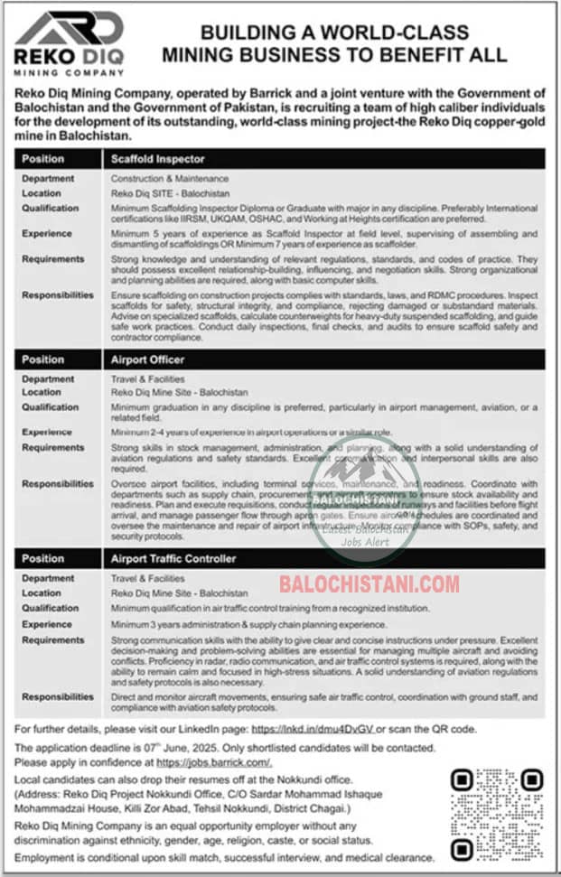 Reko Diq Project Jobs 2025