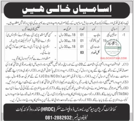 Human Resource Development Center Quetta Jobs 2025 Advertisement