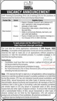 Chip Training And Consulting Jobs 2025 Advertisement