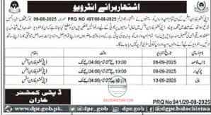 Deputy Commissioner Office Kharan Jobs 2025 Advertisement