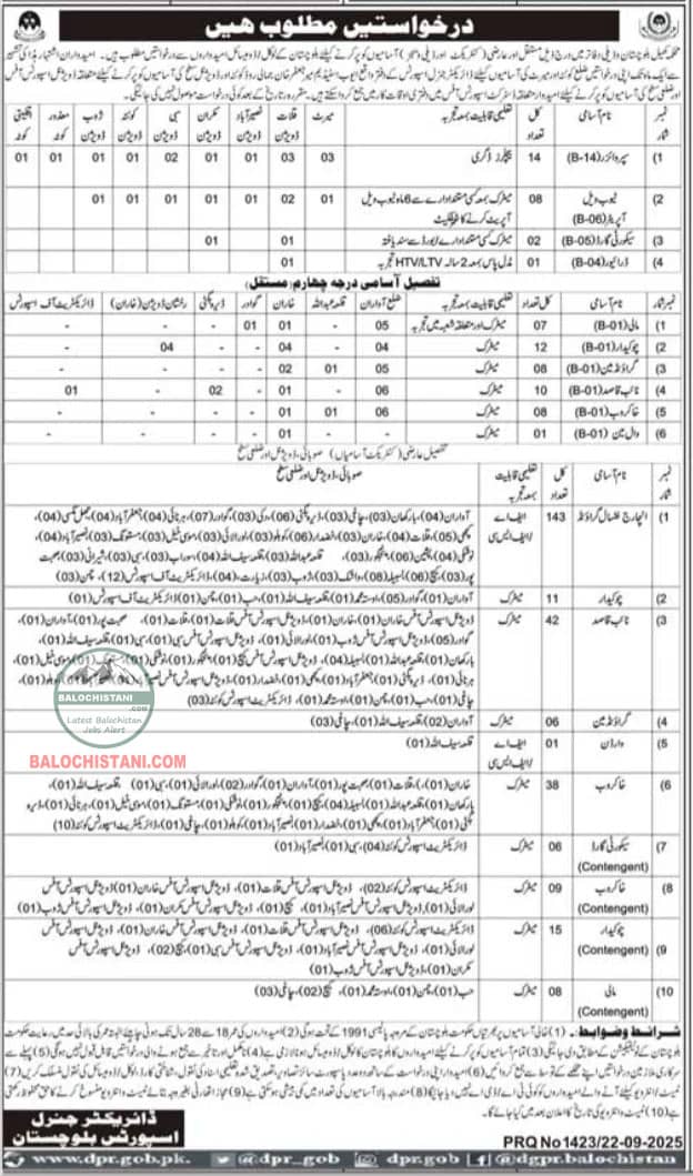 Sports Department Balochistan Jobs 2025 Advertisement 