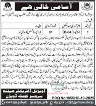 Divisional Director Health Services Quetta Jobs 2025 Advertisement