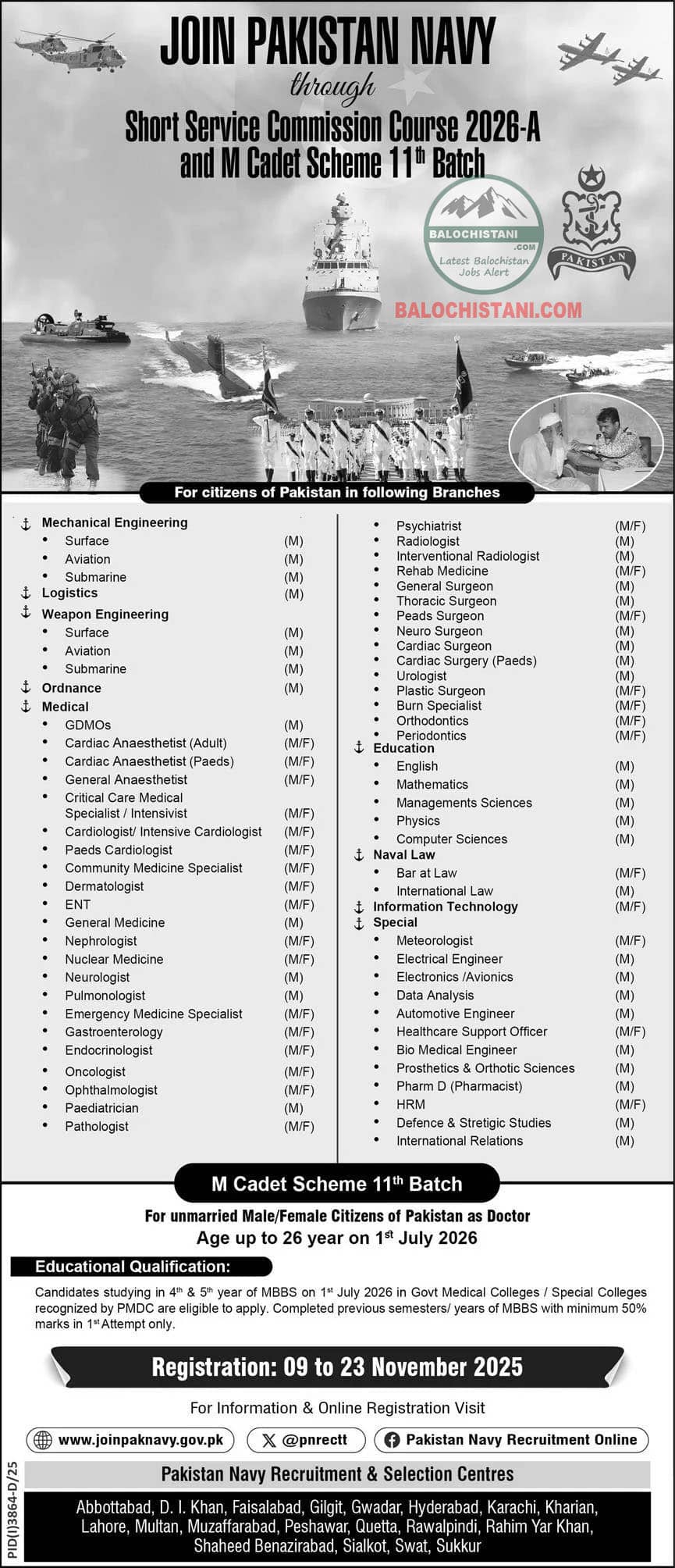 Join Pakistan Navy Jobs 2025 Short Service Commission Advertisement