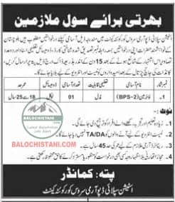 Station Supply Depot Army Service Corps Quetta Cantt Jobs 2025 Official Advertisement
